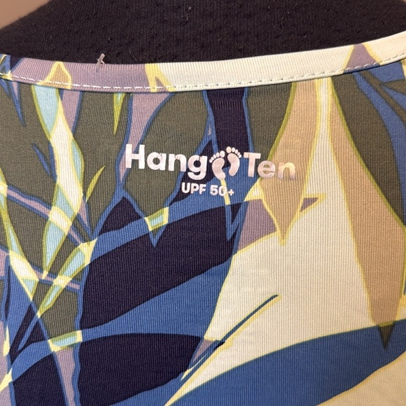 Hang Ten Women’s Large Multicolor Leaf Print Knit Long Sleeve Pullover UV/UPF - Picture 6 of 7